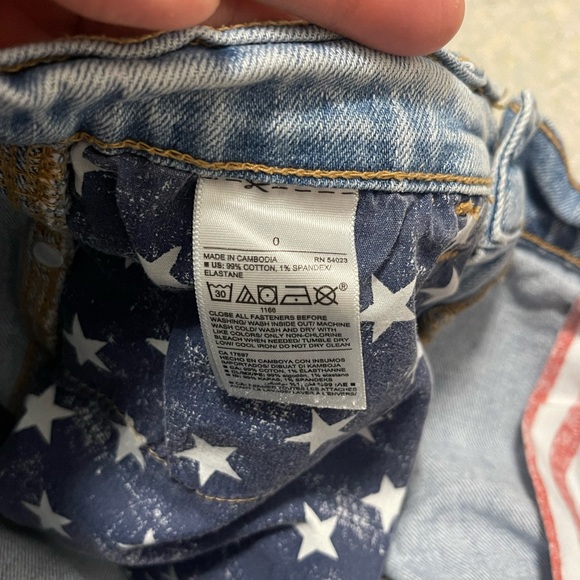 EUC Women’s Size 0 (26” Waist) Old Navy Cut-off Denim Shorts Stone Washed Blue - Picture 8 of 11